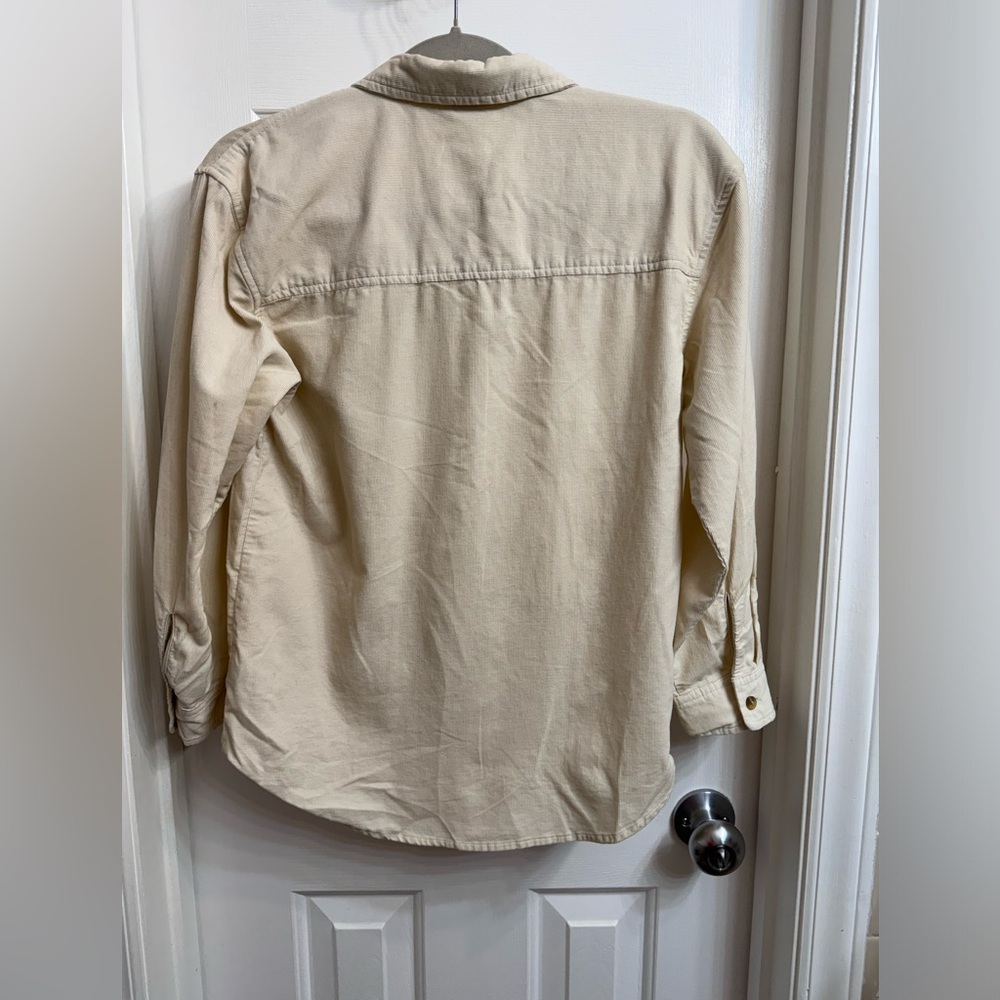 Corduroy! NEW Girl's Art Class Ivory Soft Corduroy Button Up Long Sleeves Shirt - Picture 11 of 14